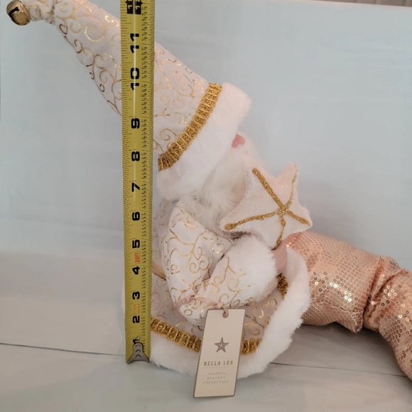 Coastal Nautical Mermaid Santa Shelf Sitter Christmas Holiday Gold Merman Lux - Picture 5 of 10